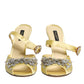 Yellow Crystal Slides KEIRA Sandals Shoes