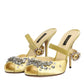 Yellow Crystal Slides KEIRA Sandals Shoes