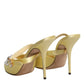 Yellow Crystal Slides KEIRA Sandals Shoes