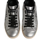 Silver Calf Leather Portofino Sneakers Shoes