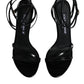 Black KEIRA Heels Ankle Strap Sandals Shoes