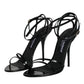 Black KEIRA Heels Ankle Strap Sandals Shoes