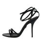 Black KEIRA Heels Ankle Strap Sandals Shoes