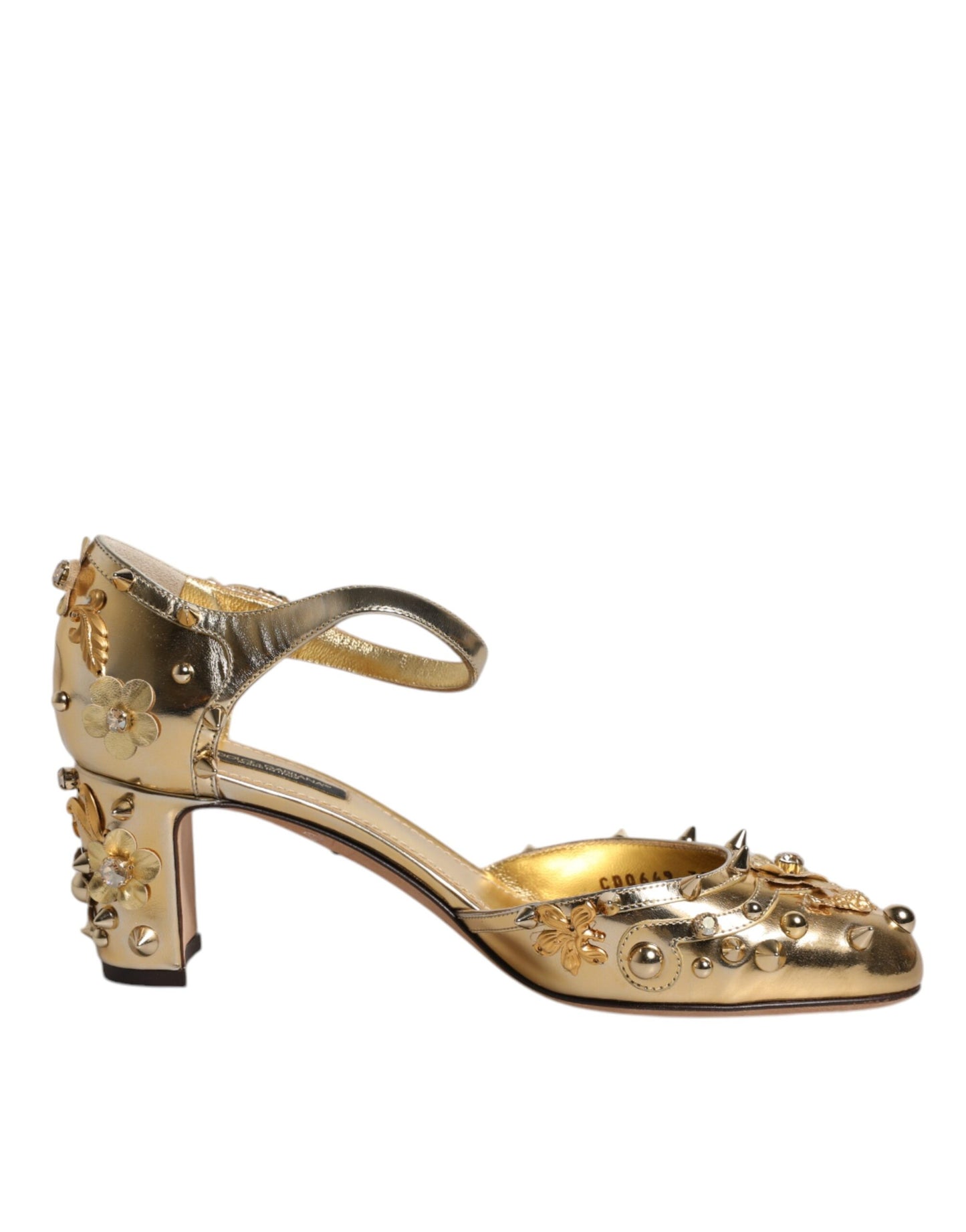 Gold Studs Vally Slingback Sandals Shoes