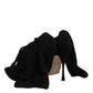 Black Stiletto Heels Mid Calf Boots Shoes