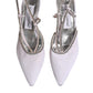 White Strass Crystal Slingbacks Pumps Shoes