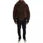 Brown Fur Lamb Shearling Coat Jacket