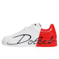 White Red Portofino Low Top Sneakers Shoes