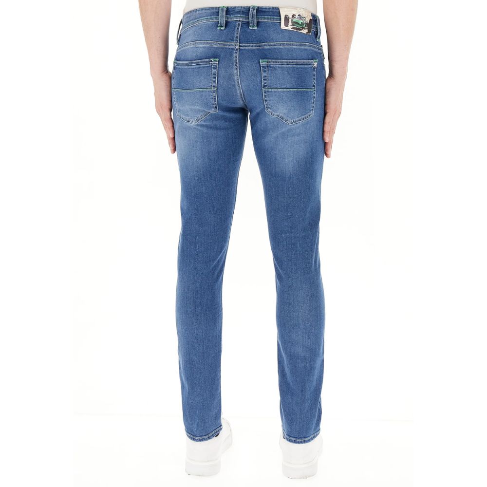 Blue Cotton Jeans & Pant