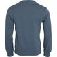 Blue Cotton Logo Patch Crew Neck Men Pullover Sweater