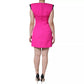 Pink Sleeveless Bodycon A-line Mini Dress