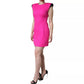 Pink Sleeveless Bodycon A-line Mini Dress