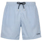 Light Blue Polyester Men Swimwear