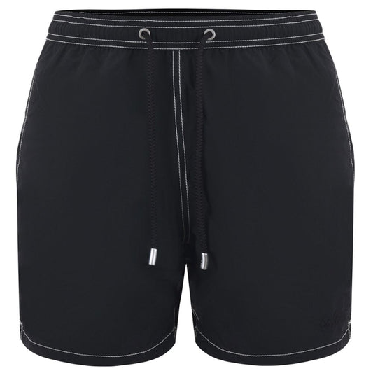 Black Polyester Men's Swim Trunk