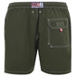 Green Polyester Men's Swim Trunk