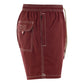 Red Polyester Men's Swim Trunk