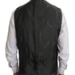 Elegant Checkered Wool Vest for the Urbane Man