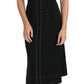 Elegant Black Sheath Wool Dress