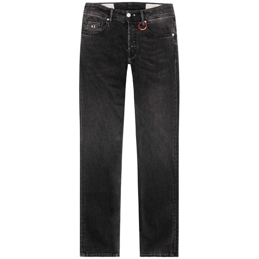 Black Cotton Jeans & Pant