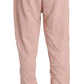 Elegant Pink Cotton Sweatsuit Luxury Comfort