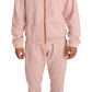 Elegant Pink Cotton Sweatsuit Luxury Comfort