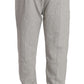 Elegant Gray Hooded Sweatsuit Ensemble