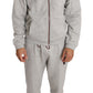 Elegant Gray Hooded Sweatsuit Ensemble