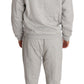 Elegant Gray Hooded Sweatsuit Ensemble