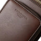 Brown Calf Leather Zip Logo Shoulder Neck Strap Wallet