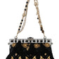 Black Tassel Gold Baroque Crystal Evening Clutch