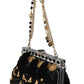 Black Tassel Gold Baroque Crystal Evening Clutch