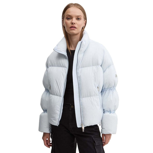 Light Blue Nylon Jackets & Coat