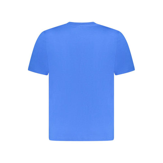 Blue Cotton Men T-Shirt