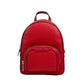 Jaycee Mini XS Leather Zip Pocket Backpack Red