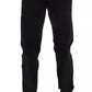 Black Gray Wool Casual Trousers Stripe Pants