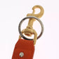 Brown Gold Raffia Leather Clasp Finder Chain Keyring