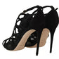 Black Suede Stilettos Booties Socks Shoes