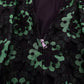 Green Floral Ricamo A-Line Shift Dress