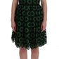 Green Floral Ricamo A-Line Shift Dress