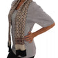 Gray Cotton Owl Silk Scarf Top T-shirt