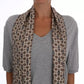 Gray Cotton Owl Silk Scarf Top T-shirt