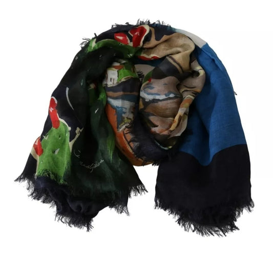 Multicolor Modal Taormina Wrap Shawl Scarf