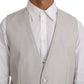 Light Gray Wool Silk Waistcoat Vest