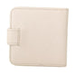 White Dauphine Leather Condom Case Holder Pocket Wallet