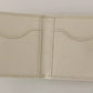 White Dauphine Leather Condom Case Holder Pocket Wallet