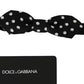 Black Polka Dots Adjustable Neck Bow Tie