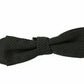 Gray Pattern Silk Adjustable Neck Bow Tie