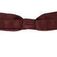 Bordeaux Silk Floral Faille Adjustable Bow Tie