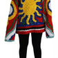 Multicolor Sun Ruffled Top Blouse Sweater