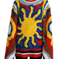 Multicolor Sun Ruffled Top Blouse Sweater